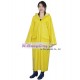 เสื้อกันฝนผู้ใหญ่ ผ้า2หน้า แบบโค้ตยาว (สีเหลือง)